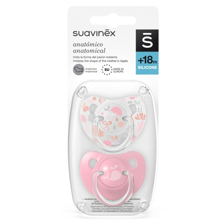 Chupetes Suavinex anatómicos x2 +18m