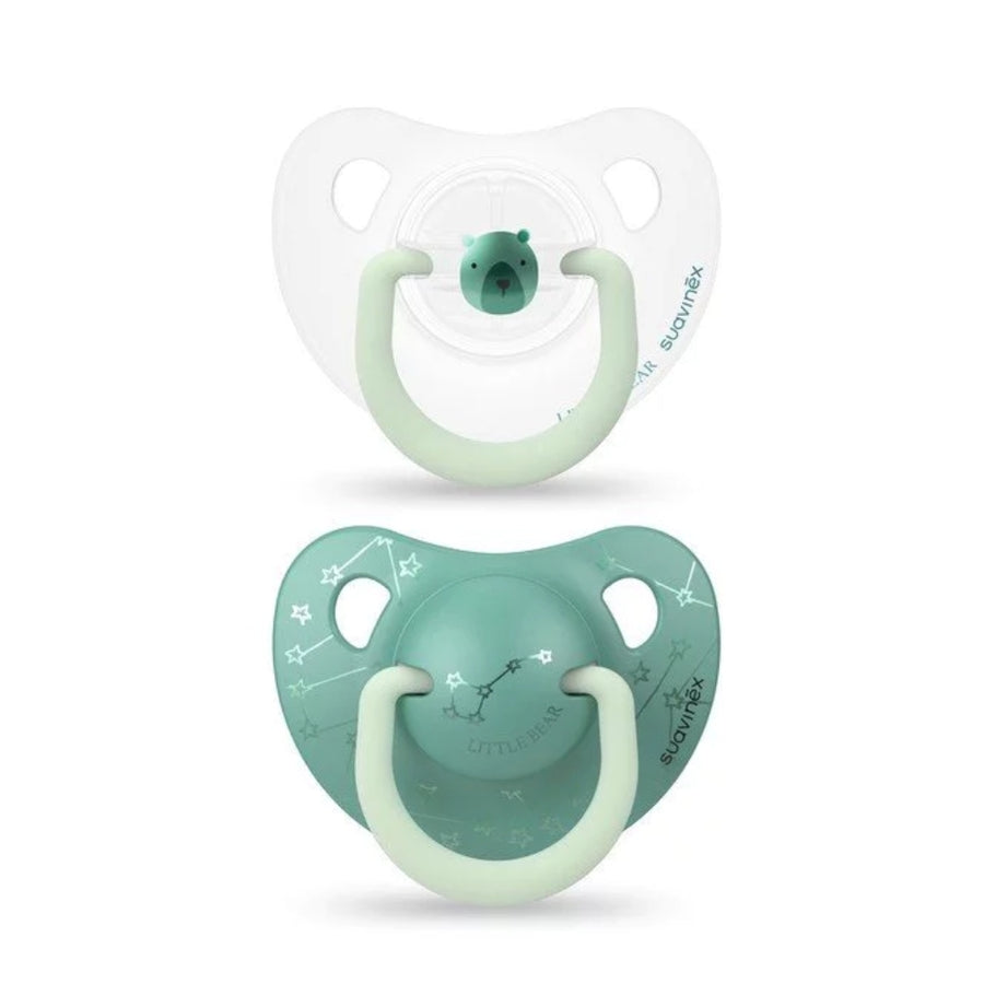 Chupetes Suavinex anatómico x2 0-6m oso verde