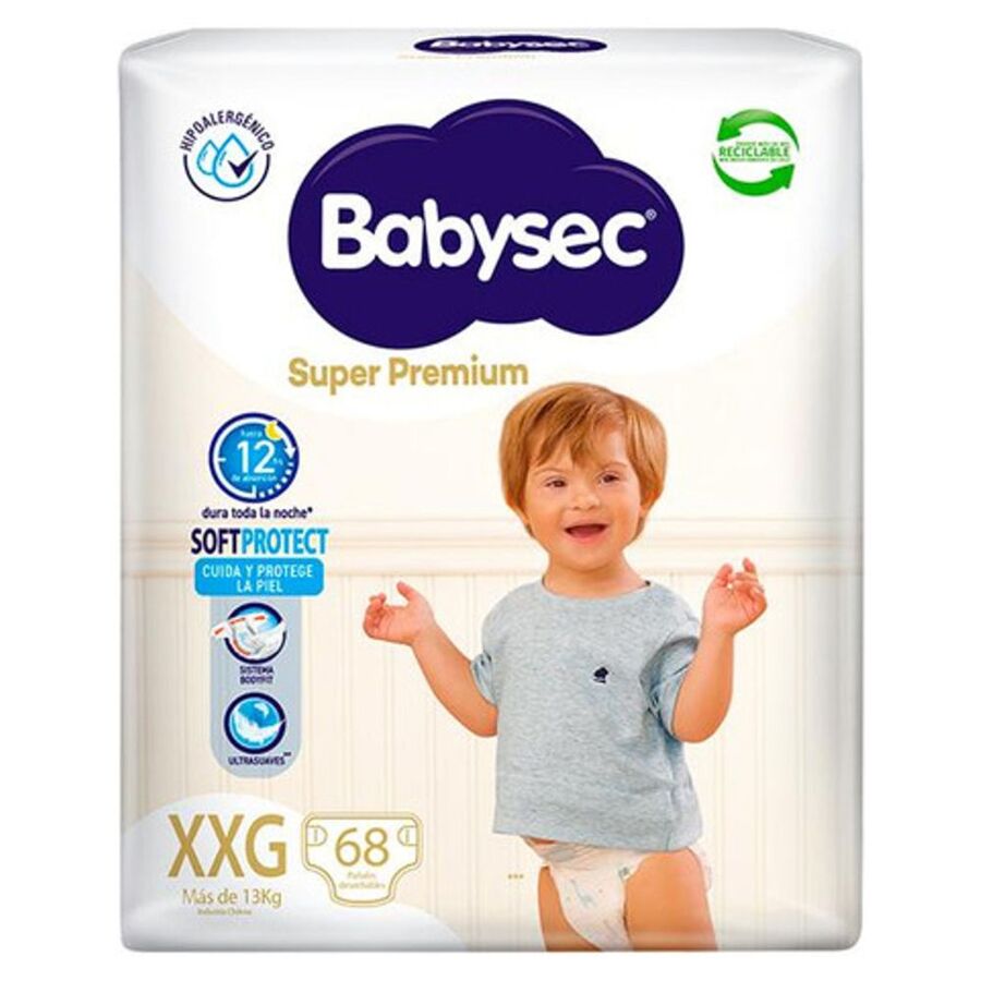 Pañales Babysec Super Premium XXG x68
