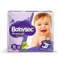 Pañales Babysec Premium G x60