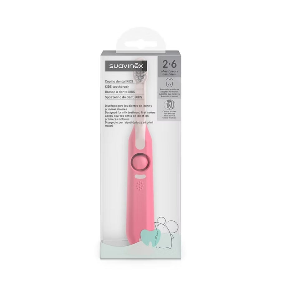 Cepillo dental Suavinex Kids 2 a 6 años rosa