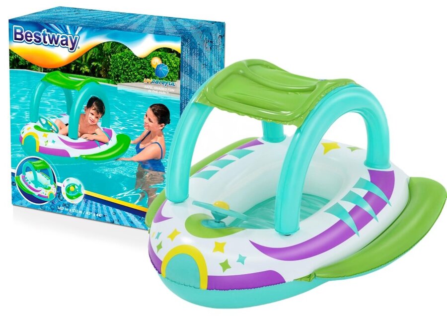 Bote inflable asiento con techo para bebe