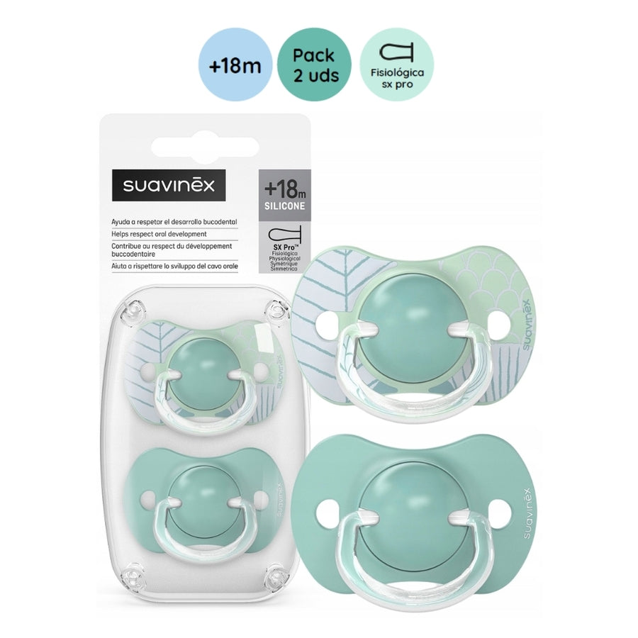 Set 2 Chupetes Sueños Simétricos SX PRO Verde18M Suavinex