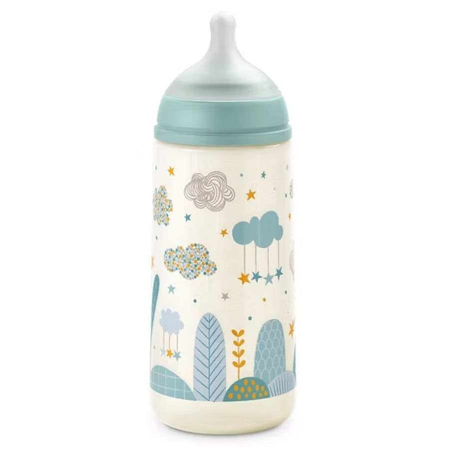 Biberón Suavinex +6m 360ml tetina fisiológica- Dreams verde