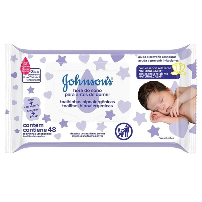 Toallitas humedas Johnsons para antes de dormir x48
