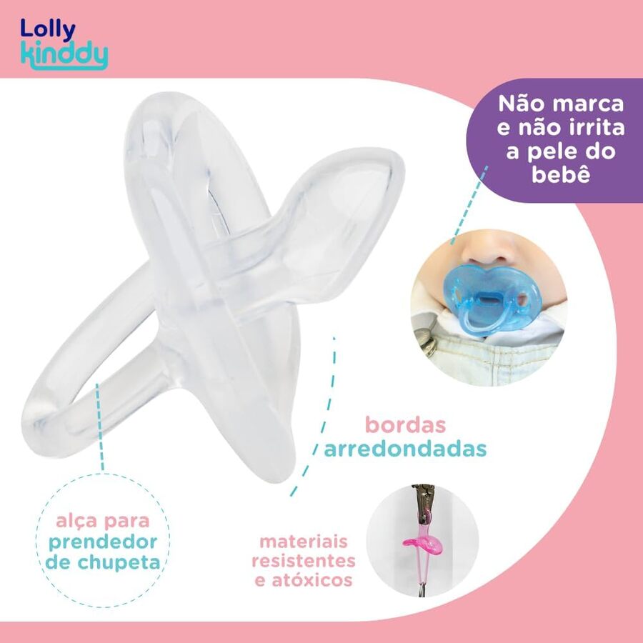 Chupete silicona Lolly T1 transparente