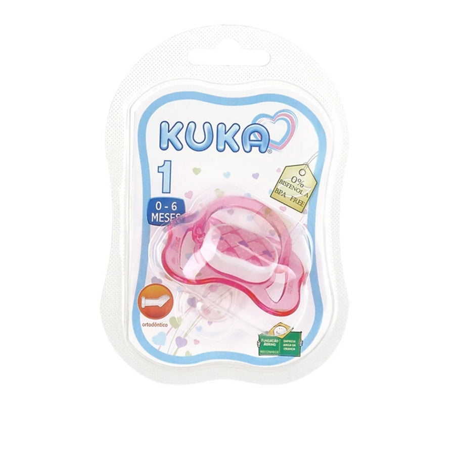 Chupete Kuka 0-6 meses rosa