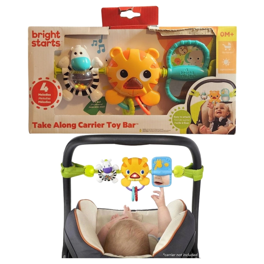 Take Along Carrier Toy Bar Tiger Bright Starts