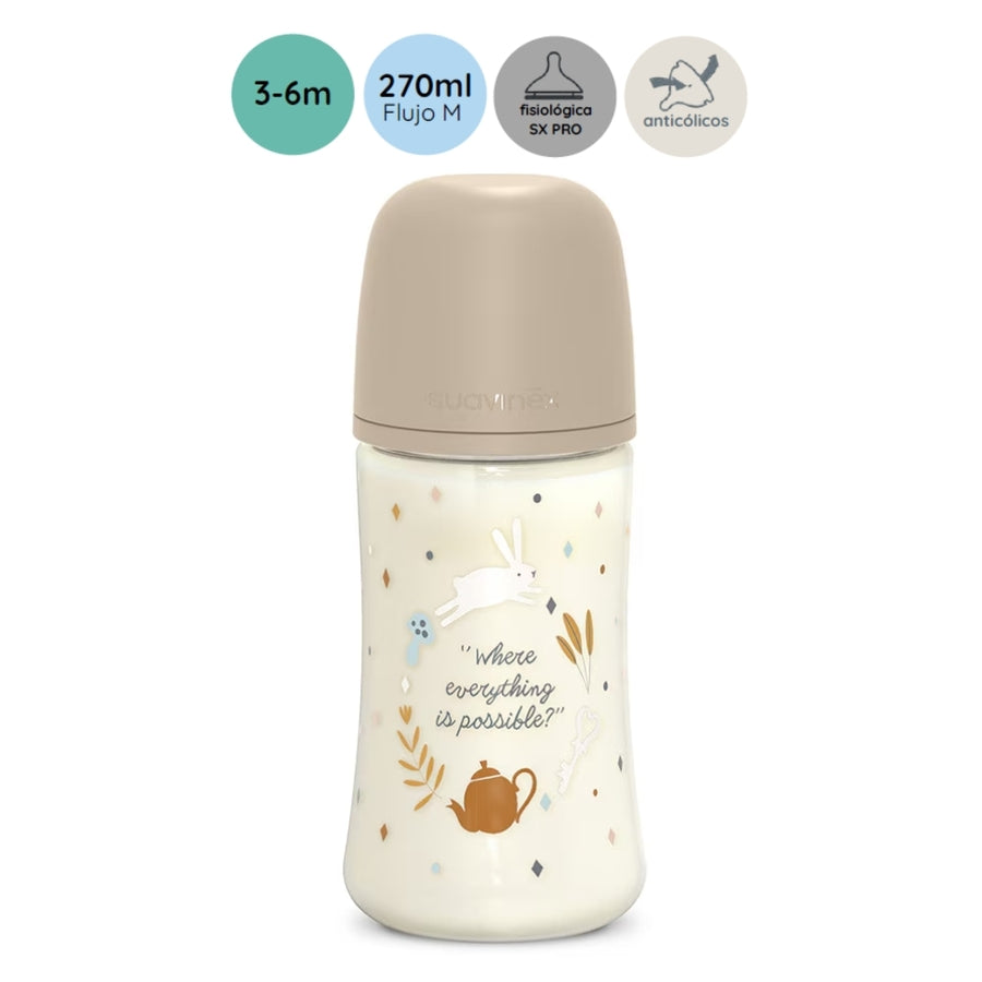 Biberón Poliamida c/t Fisiológica SXPro Suavinex 270ml Beige