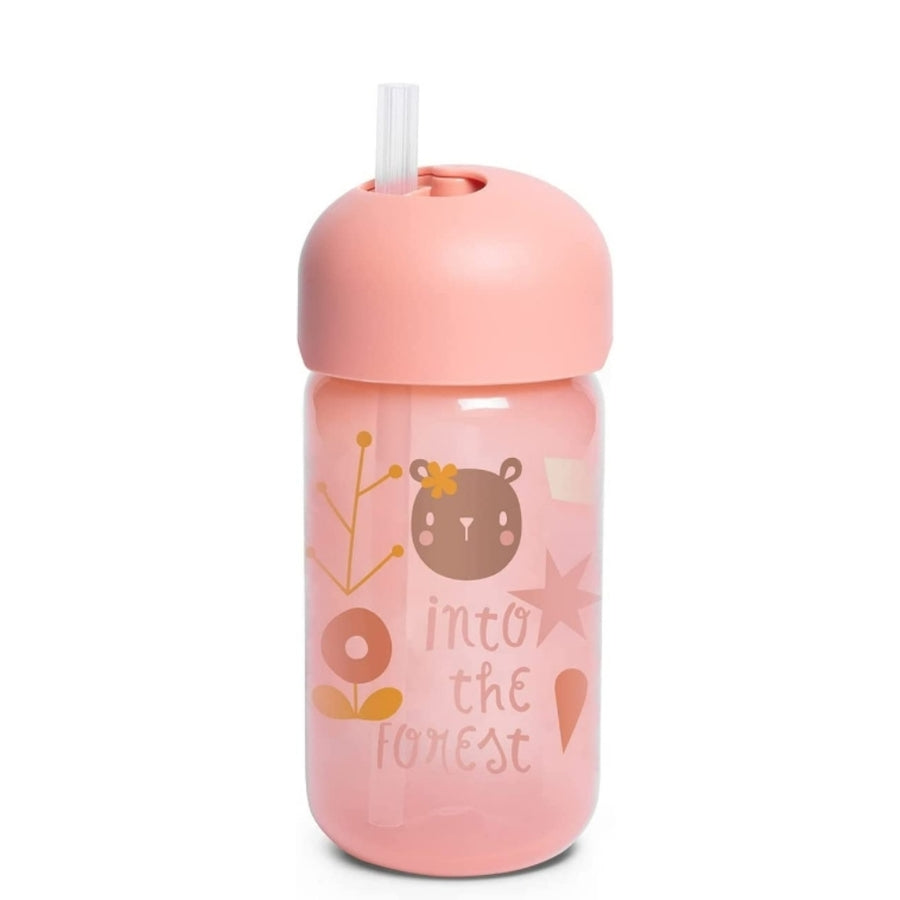 Vaso Suavinex con pajita 340 ml rosa