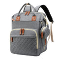 Mochila maternal convertible con cambiador. Gris