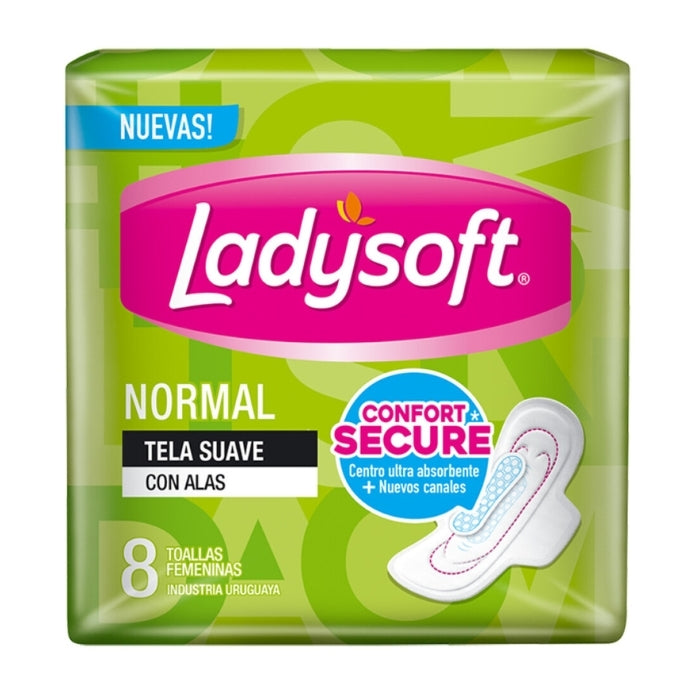 Toallas femeninas  Ladysoft normal x8