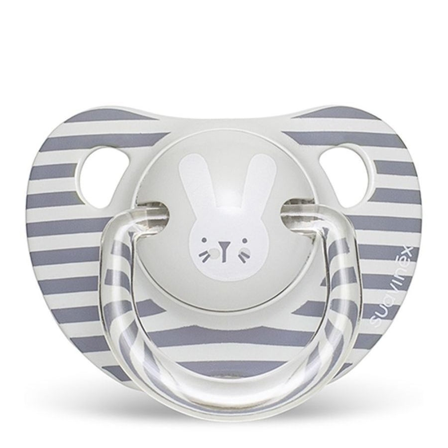 Chupete Suavinex anatomico silicona  6-18 meses conejo gris