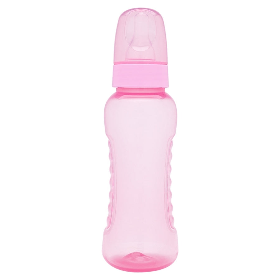 Mamadera Lolly Clean rosa tetina natural