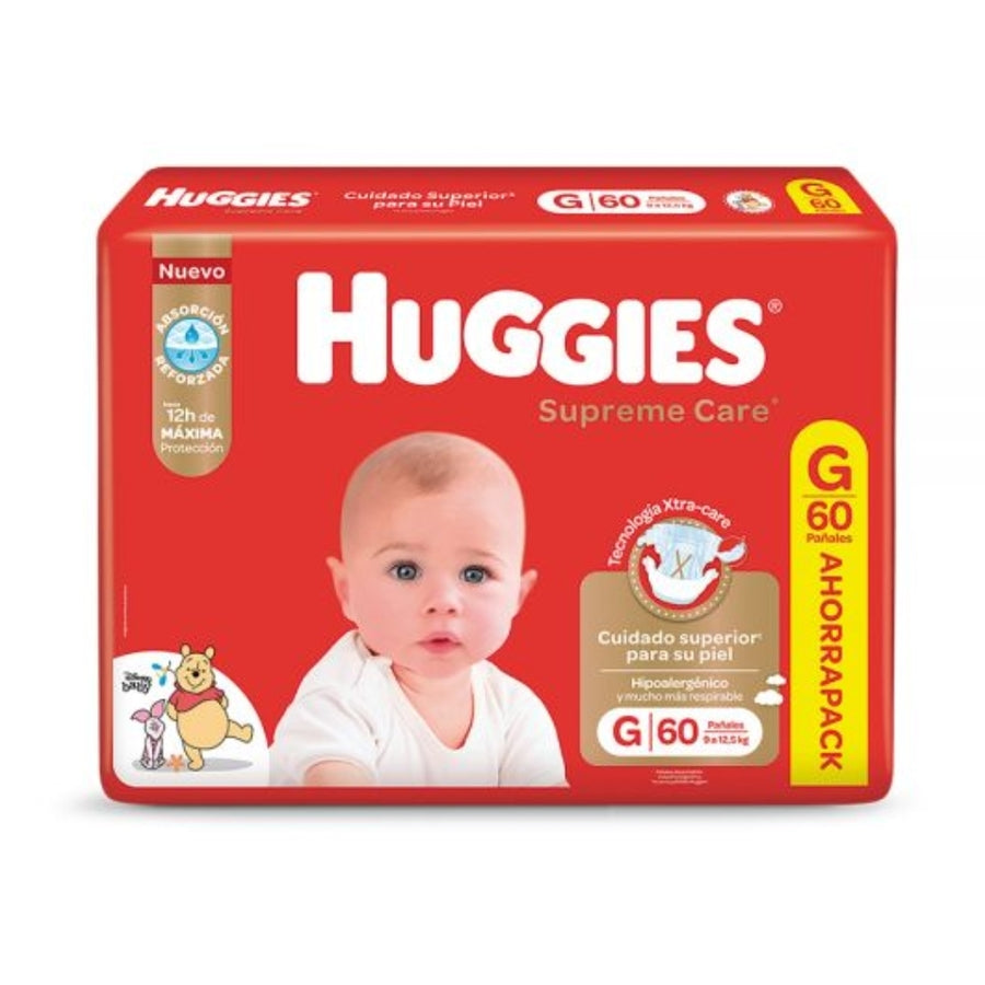 Pañales huggies Supreme Care G 60 Unidades