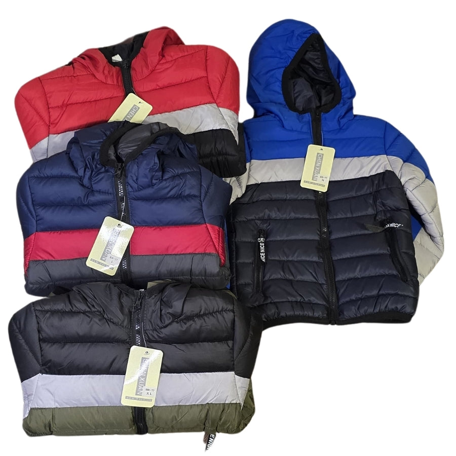 Campera puffer con corderito para niños