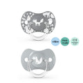 Chupetes fisiologico 2 uds. +18m fox gris