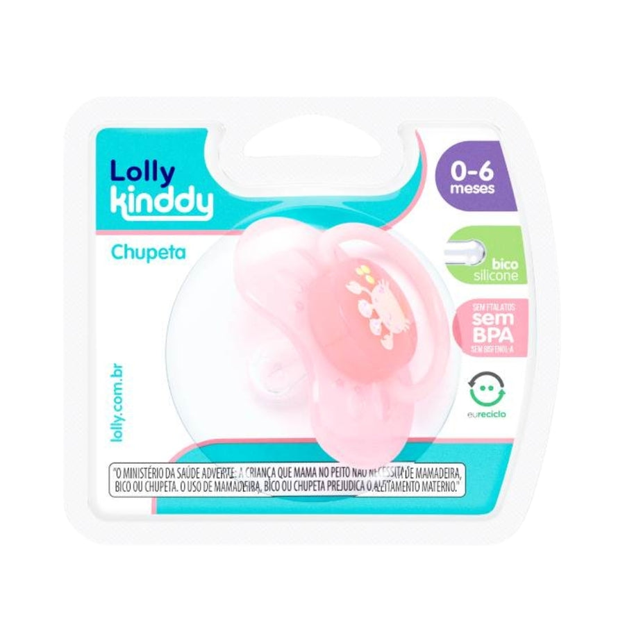 Chupete Lolly oceano T1 rosa tetina natural