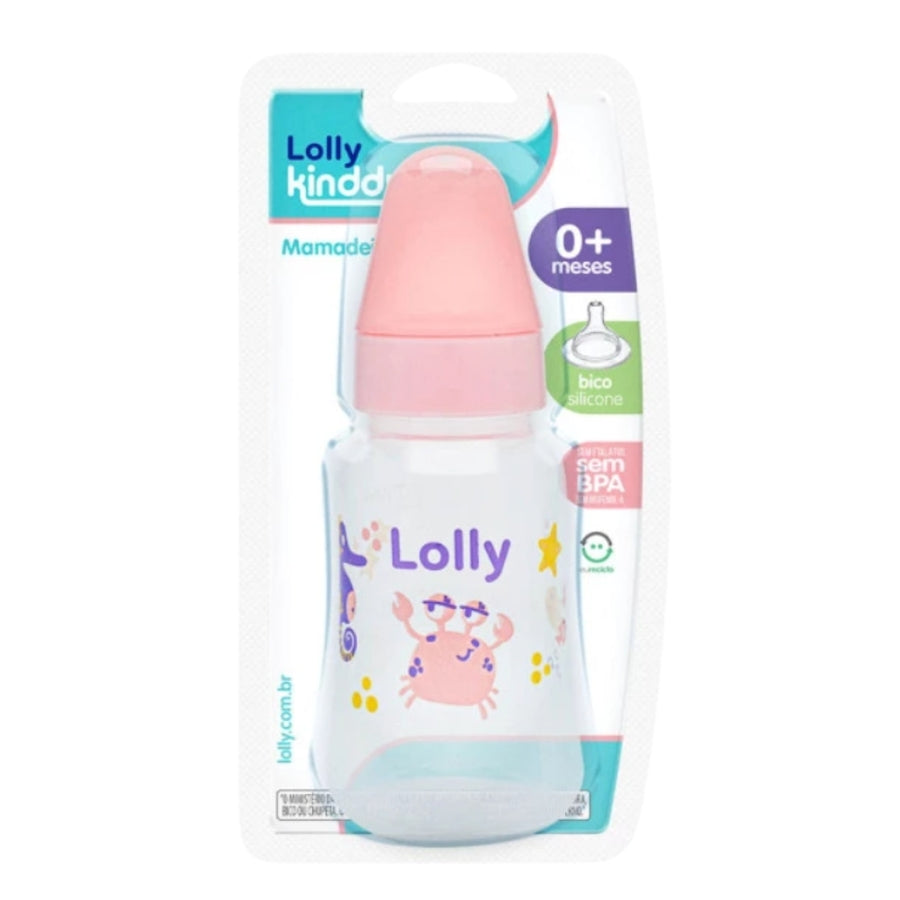 Mamadera biberón Océano c/teti natural silc rosa 160ml Lolly