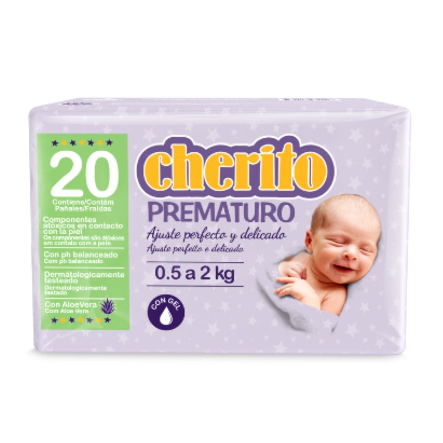 Pañales Cherito Prematuro x20