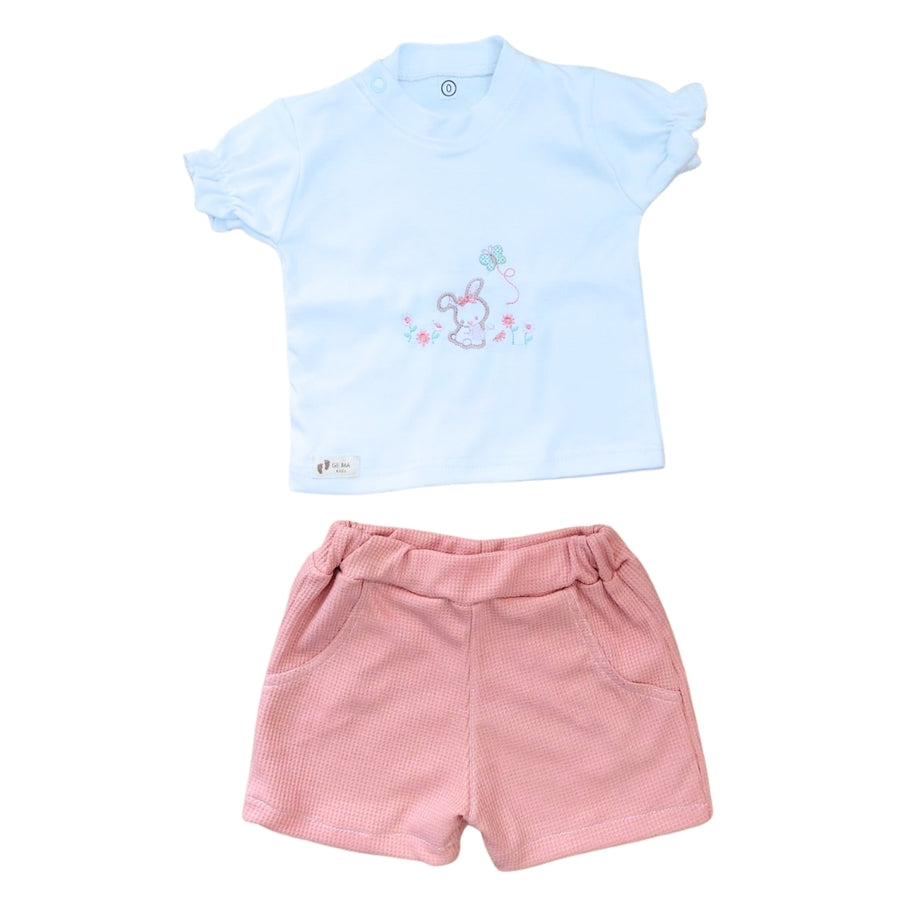 Conjunto short y busito bordado Gema Kids