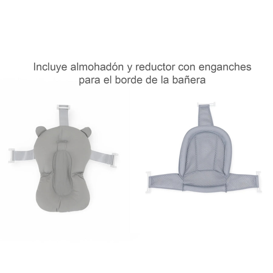 Bañera Plegable con almohadon y reductor gris Bebesit