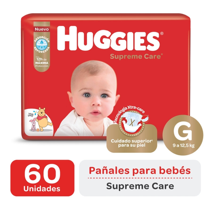 Pañales huggies Supreme Care G 60 Unidades