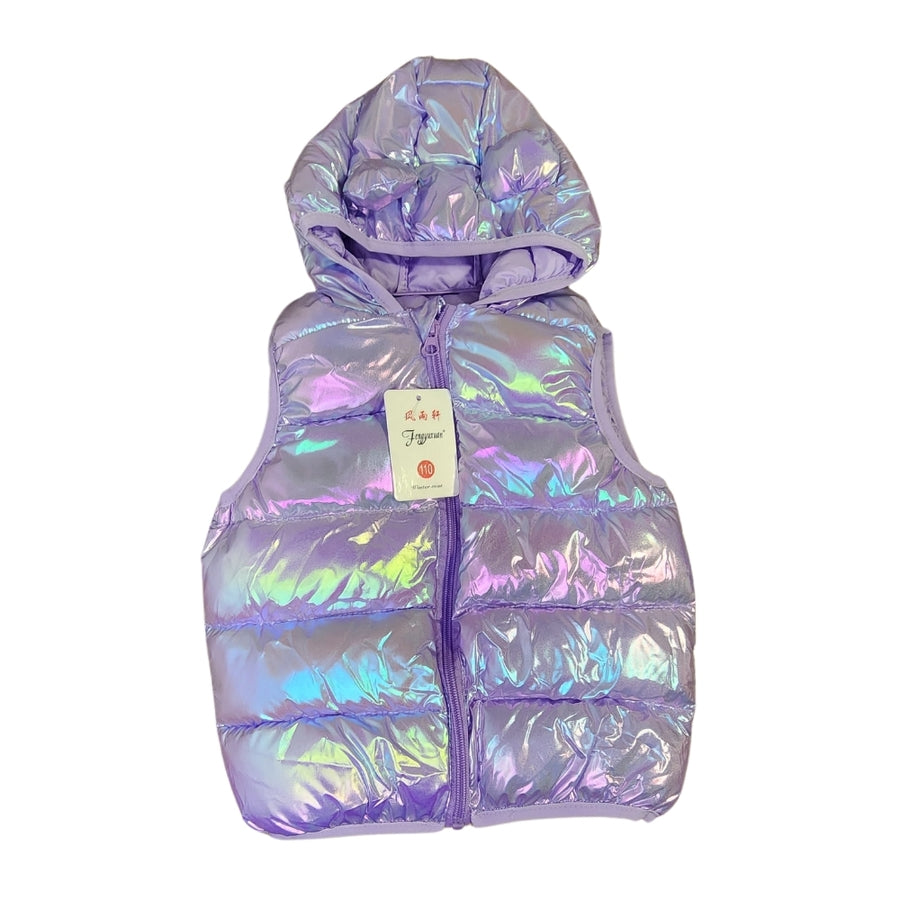 Chaleco puffer tornasolado