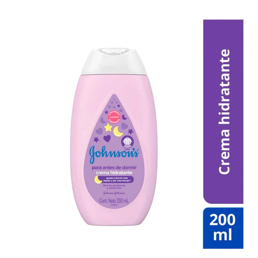 Crema hidratante Johnsons para antes de dormir 200ml