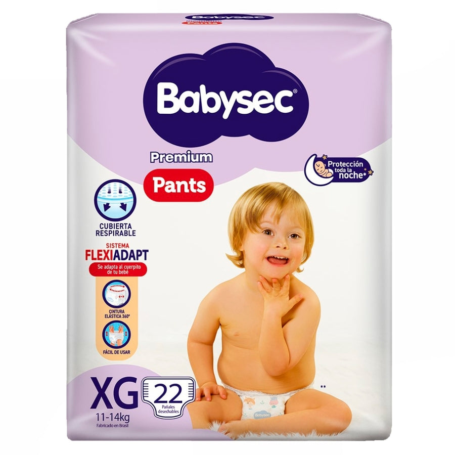 Pañales Babysec Premium Pant XG x22