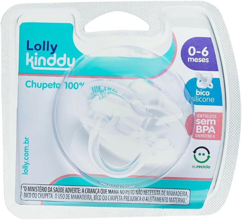 Chupete silicona Lolly T1 transparente