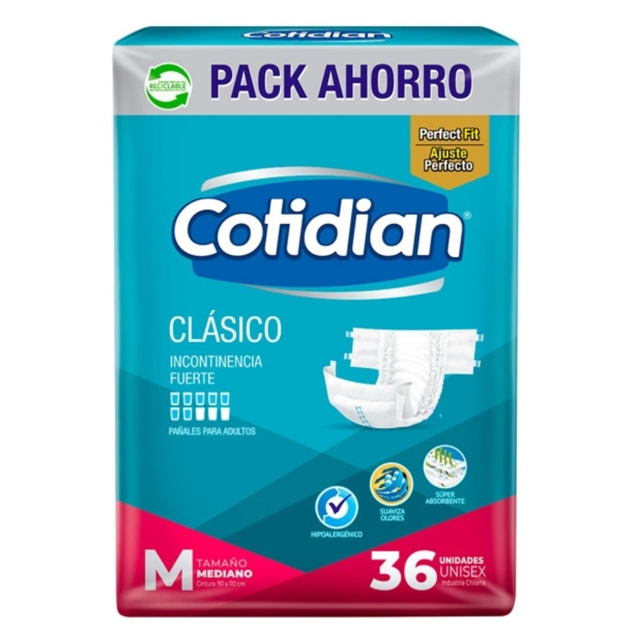 Pañales Cotidian Clásico M x36