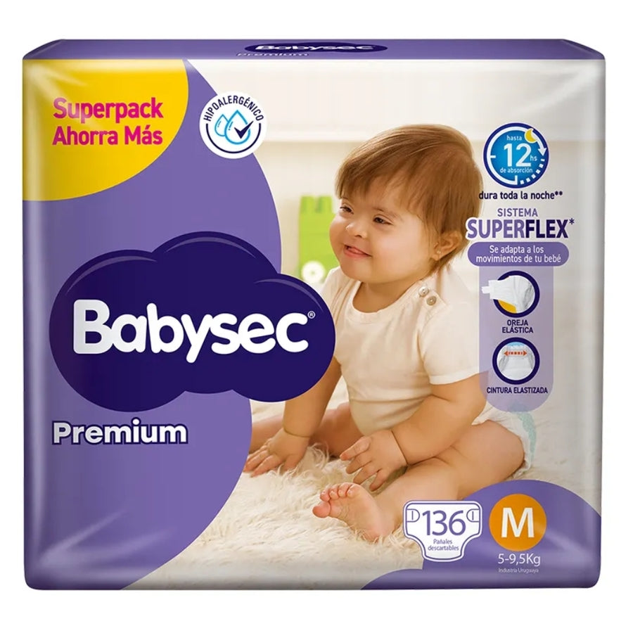 Pañales Babysec Premium M x136