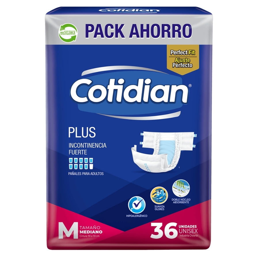 Pañales Cotidian Plus M x36