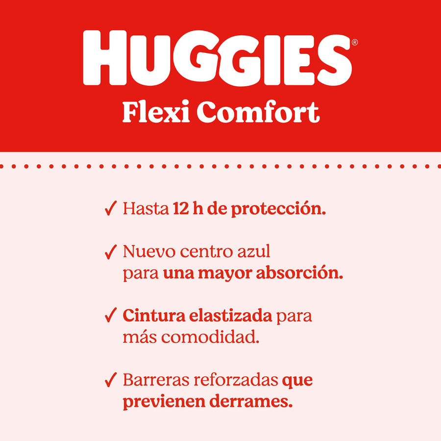 Pañales huggies flexi confort G *60 c/toallitas