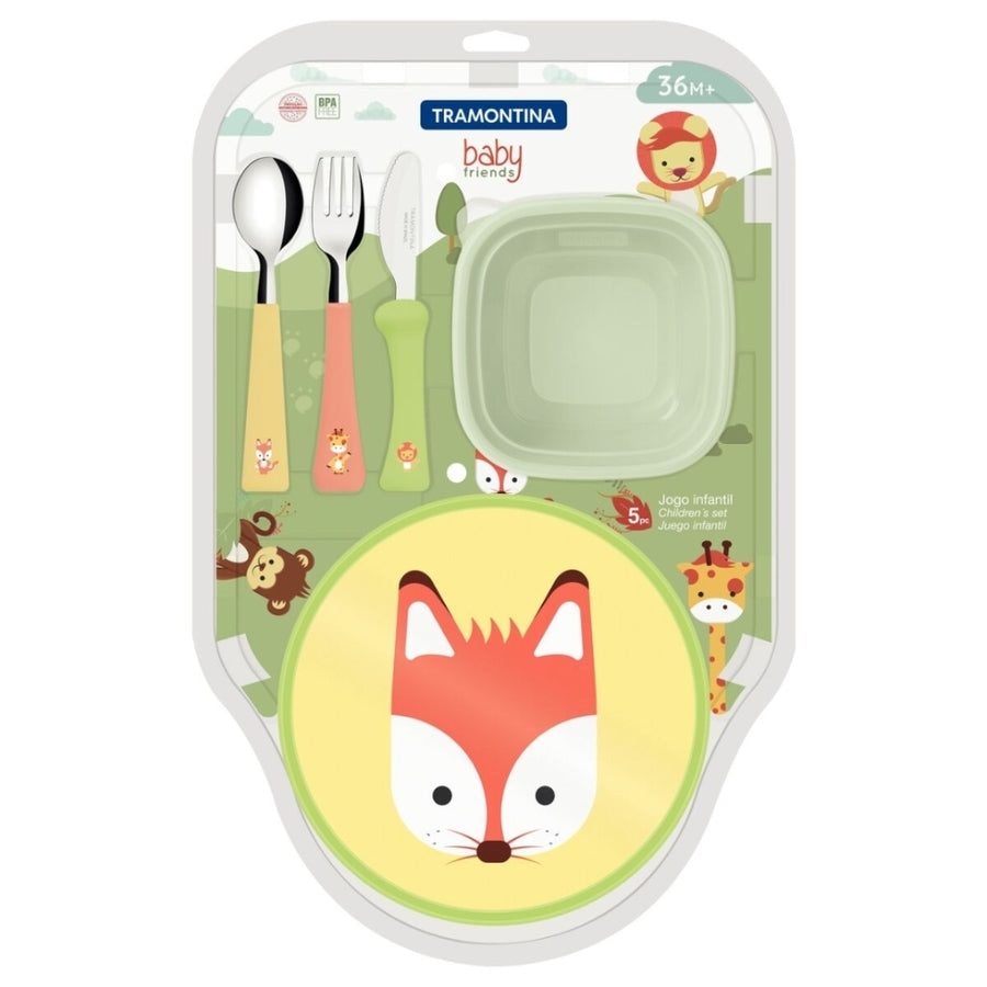 Juego de cubiertos Tramontina baby friends 5 pcs