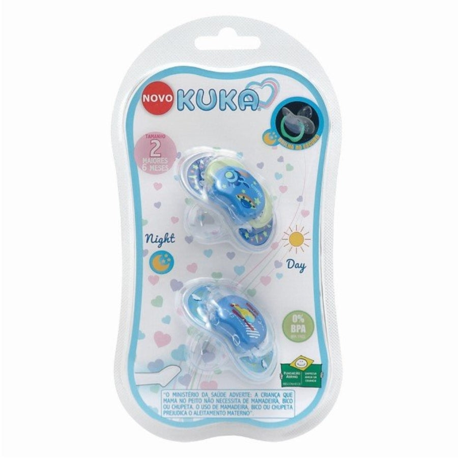 Chupetes Kuka Lumina noche y día azul 0-6 meses