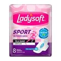 Toallas femeninas Ladysoft Sport ultradelgada x8