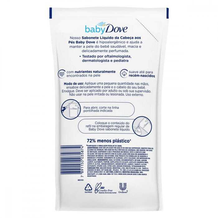 Jabón Baby Dove Liquido 180ml
