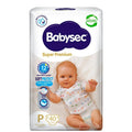 Pañales Babysec Super Premium P x40