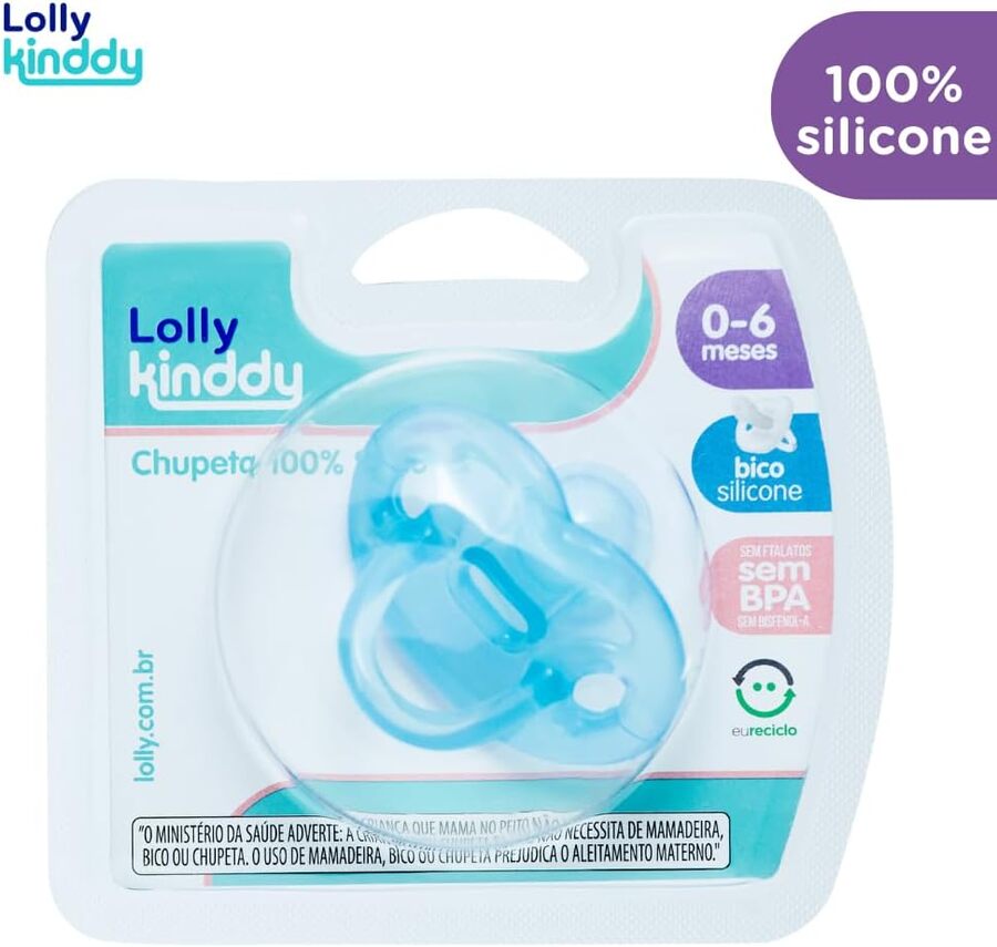 Chupete  Silicona Lolly T1 azul