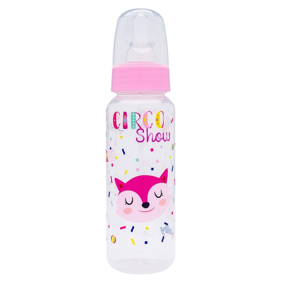 Mamadera Lolly Circo rosa tetina natural