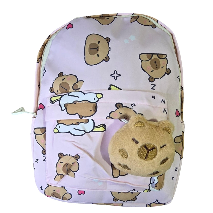 Mochila de capibara mediana con pin