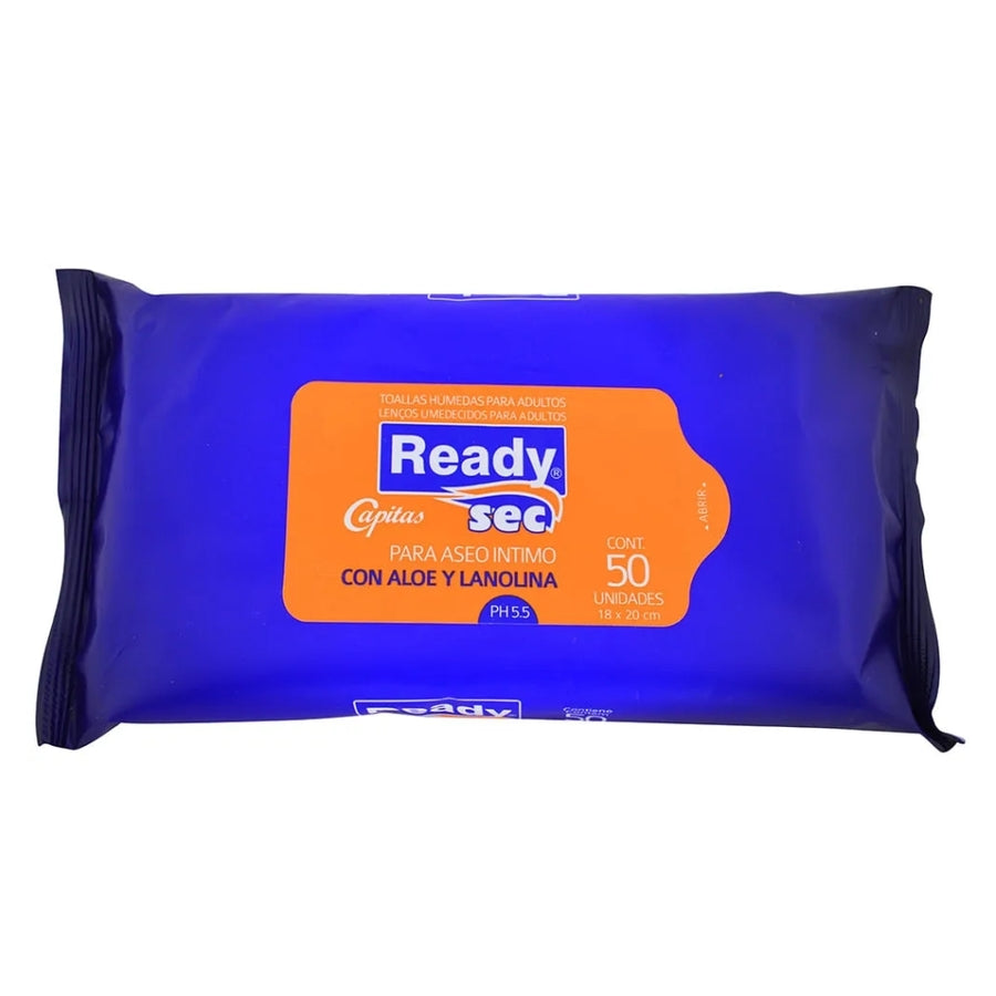 Toalla Humeda Para Adultos Ready Sec Capitas X50 Unidades
