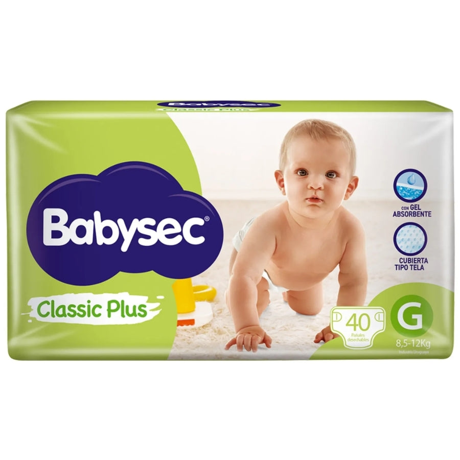Pañales  Babysec Classic plus Talle G x40