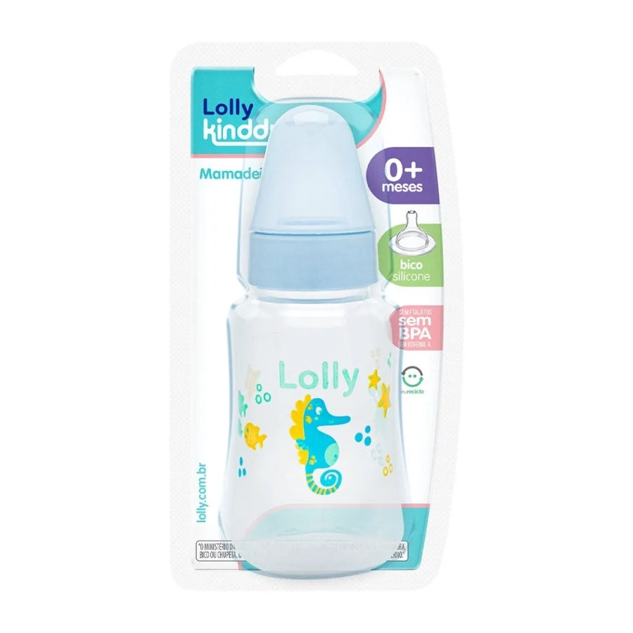 Mamadera biberón Océano c/teti natural silc azul 160ml Lolly