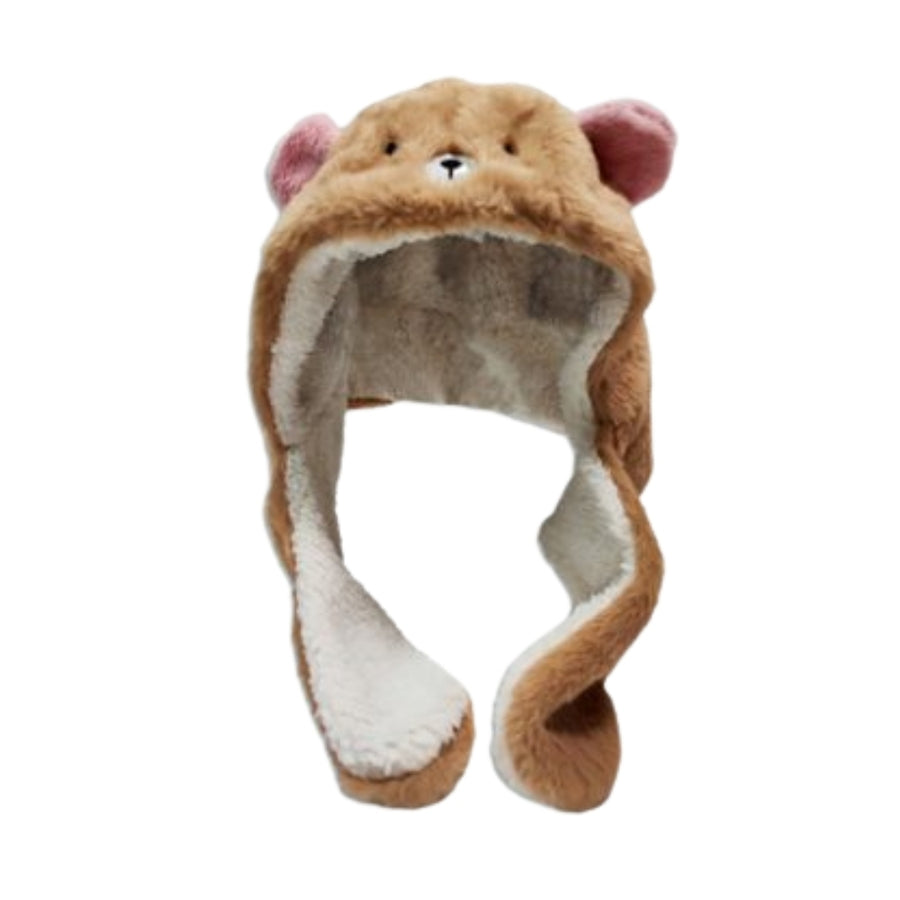 Gorro bufanda juvenil de peluche osito