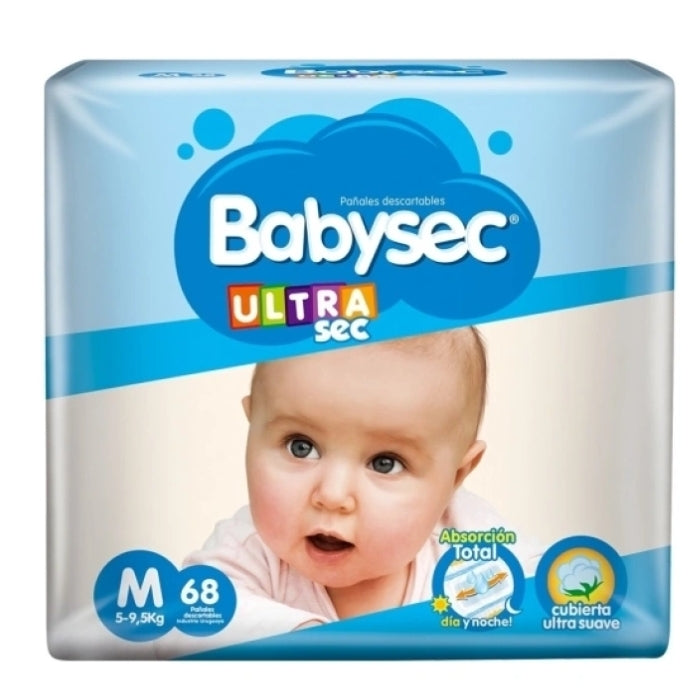 Pañales Babysec Ultra sec M x68