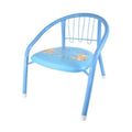 Silla infantil de metal con chifle celeste