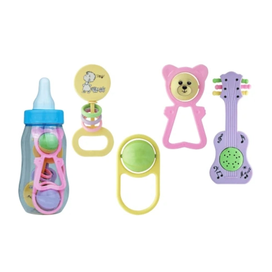 Alcancia mamadera con sonajeros